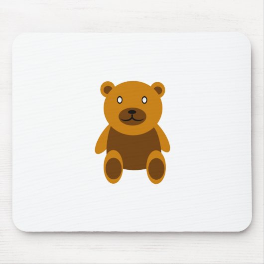 Bruine teddybeer clipart muismat (Voorkant)