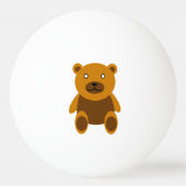 Bruine teddybeer clipart pingpongbal (Voorkant)