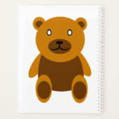 Bruine teddybeer clipart planner (Achterkant)