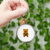 Bruine teddybeer clipart sleutelhanger (Hand)