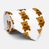 Bruine teddybeer clipart stropdas (Opgerold)