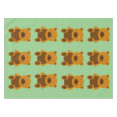 Bruine teddybeer clipart tafelkleed (Voorkant (Horizontaal))