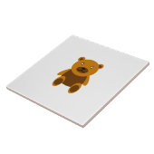 Bruine teddybeer clipart tegeltje (Zijkant)