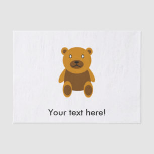 Bruine teddybeer clipart tissuepapier