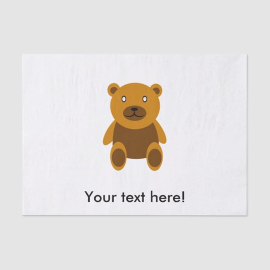 Bruine teddybeer clipart tissuepapier (Voorkant)