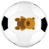 Bruine teddybeer clipart voetbal (Gedraaid)