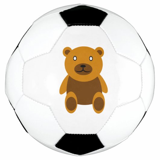 Bruine teddybeer clipart voetbal (Voorkant)