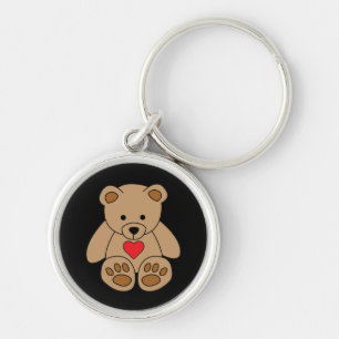 Bruine teddybeer hart Valentijnsdag Ik hou van jou Sleutelhanger