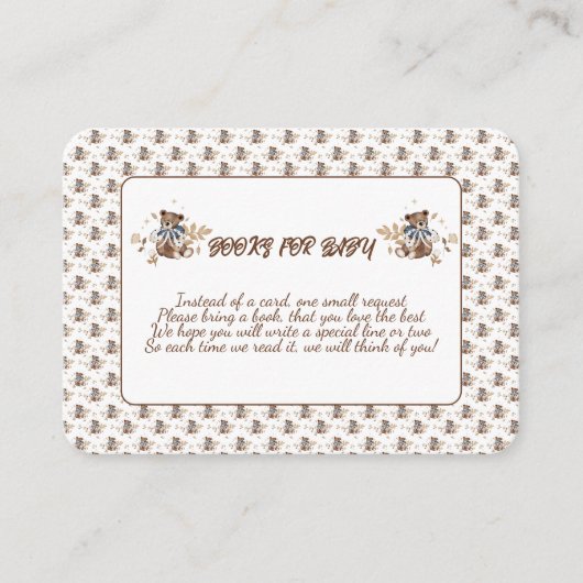 Bruine teddybeer, het is een jongen! Boeken voor B Informatiekaartje (Voorkant)