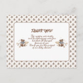 Bruine teddybeer Het is een jongen! Dank je postka Briefkaart (Voorkant)