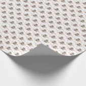 Bruine teddybeer, het is een jongen! douchebak cadeaupapier (Hoek)