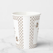 Bruine teddybeer, het is een jongen! douchebak papieren bekers (Links)