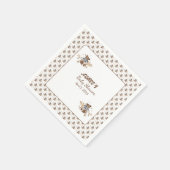 Bruine teddybeer, het is een jongen! douchebak servet (Hoek)