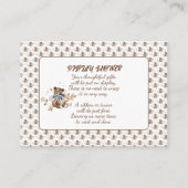 Bruine teddybeer, het is een jongen! douchen informatiekaartje (Voorkant)