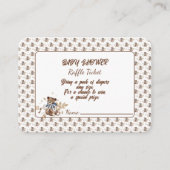 Bruine teddybeer, het is een jongen! douchen informatiekaartje (Voorkant)