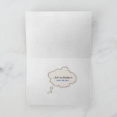 bruine teddybeer met humor verjaardagszeepbel kaart (Binnen)