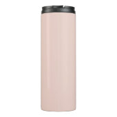 Bruine teddybeer met roze strik thermosbeker (Achterkant)