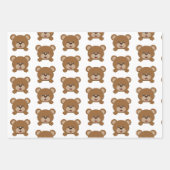 Bruine teddybeer patroon cadeaupapier (Voorkant 2)
