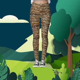 Bruine Tegel Abstracte Kunst Modern Chic Party | C Leggings