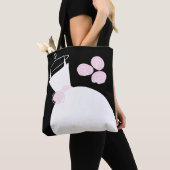 Bruine tekst van de bruine bruidsbruin tote bag (Dichtbij)
