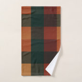 Bruine Terracotta Buffalo Plaid Vakantie Bad Handdoek (Handdoek)