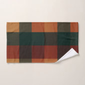 Bruine Terracotta Buffalo Plaid Vakantie Bad Handdoek (Handdoek)