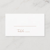 Bruine terracotta minimalistisch elegant plaatskaartje (Voorkant)