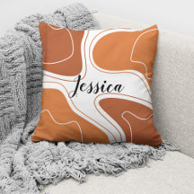 Bruine Terracotta Moderne Abstract Boho Patroon Na