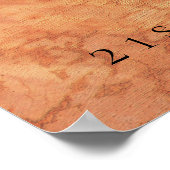 Bruine terracotta muur foto verjaardag welkom poster (Hoek)