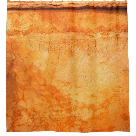 Bruine terracotta muur rustiek douchegordijn (Voorkant)