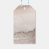 Bruine terracotta waterverf bruiloft monogrammed cadeaulabel (Achterkant)