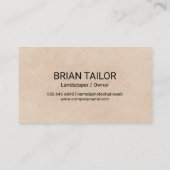 bruine textuur | Boom | tuinieren | landschapsarch Visitekaartje (Achterkant)