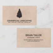 bruine textuur | Boom | tuinieren | landschapsarch Visitekaartje (Voorkant / Achterkant)