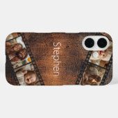 Bruine Textuur Film Strip Foto Case-Mate iPhone Case (Achterkant (horizontaal))