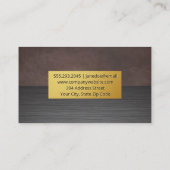 Bruine textuur | Metaaltextuur Visitekaartje (Achterkant)