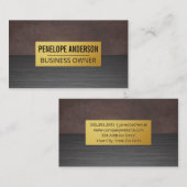 Bruine textuur | Metaaltextuur Visitekaartje (Voorkant / Achterkant)