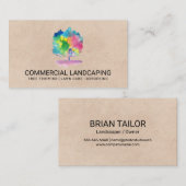 bruine textuur | Waterverf Visitekaartje (Voorkant / Achterkant)