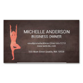 Bruine textuur | Yoga Magnetisch Visitekaartje (Voorkant)