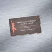 Bruine textuur | Yoga Magnetisch Visitekaartje (Voorbeeld)