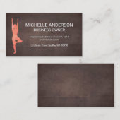 Bruine textuur | Yoga Visitekaartje (Voorkant / Achterkant)