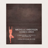 Bruine textuur | Yoga Visitekaartje (Buitenkant ongevouwen)