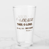 BRUINE THANKSGIVING PSALM 9:1 GLAS (Voorkant)
