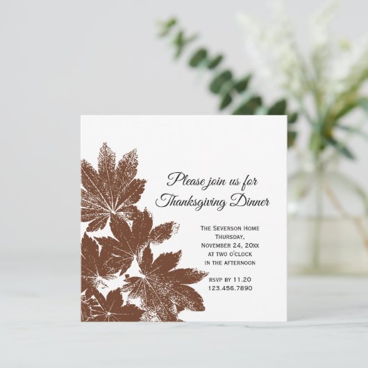 Bruine Thanksgiving zegel Kaart (Staand voorkant)