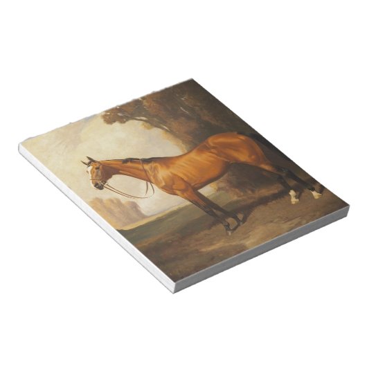 bruine thoroughbred Horse Notitieblok (Schuin)