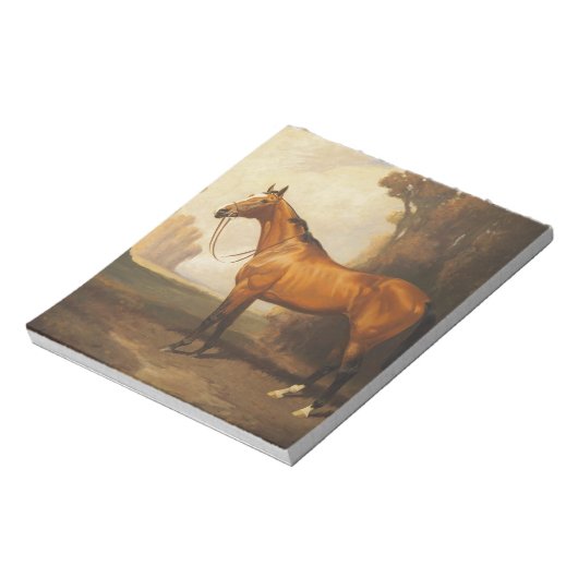 bruine thoroughbred Horse Notitieblok (Linkerzijde)