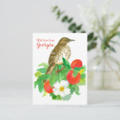 Bruine Thrasher met liefde uit Georgië Briefkaart (Staand voorkant)