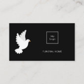 Bruine thuisservice zwarte witte duif QR-code Visitekaartje (Voorkant)