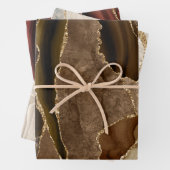 Bruine tinten agaat inpakpapier vellen (In situ)