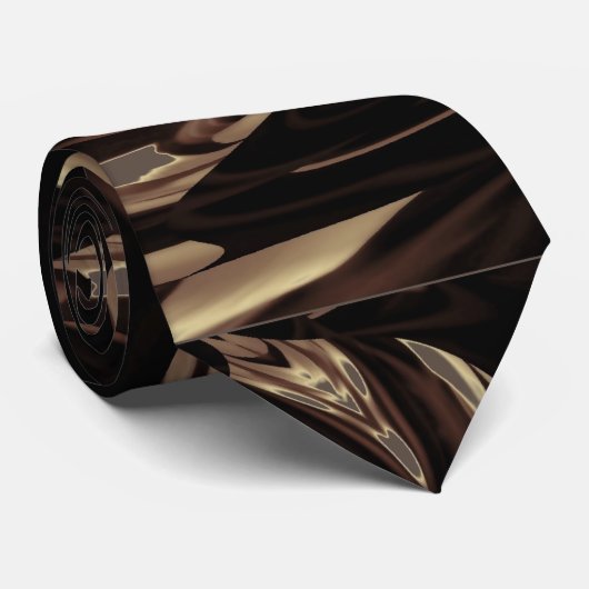 Bruine tinten digitale kunst virtuele kunst Abstra Stropdas (Opgerold)
