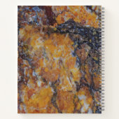 Bruine tinten faux marmeren print notitieboek (Achterkant)